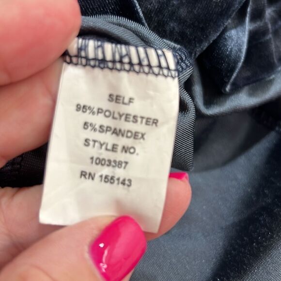 Blush Mark Dreaming of You French Blue Velvet Maxi Dress size 2X - Picture 15 of 16